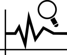 Magnifying Glass On A Line Chart Vinyl Svg File, Free Vectors File